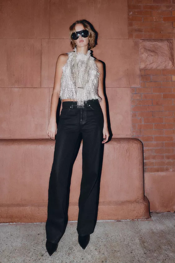 Z1975 HI-RISE REGULAR FIT COATED JEANS | Zara Canada