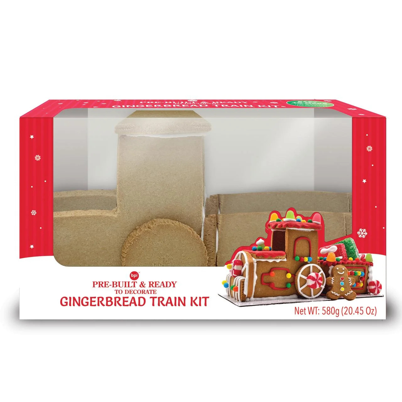 Pre-Built Gingerbread Christmas Train Kit with Decorations and Icings, 20.45 oz | Walmart (US)