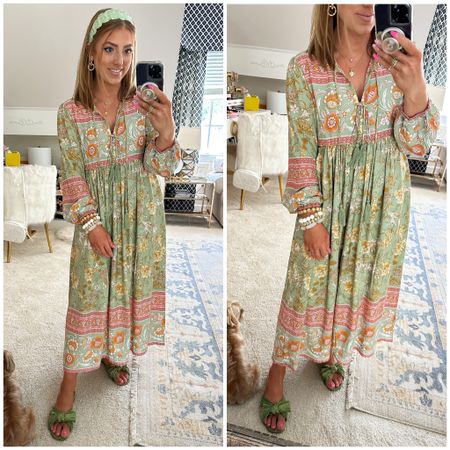 Amazon fashion. Amazon finds. Summer dress. Pink and green. Look for less. 