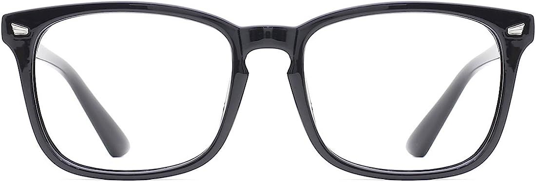 TIJN Blue Light Blocking Glasses Square Nerd Eyeglasses Frame Anti Blue Ray Computer Game Glasses | Amazon (US)