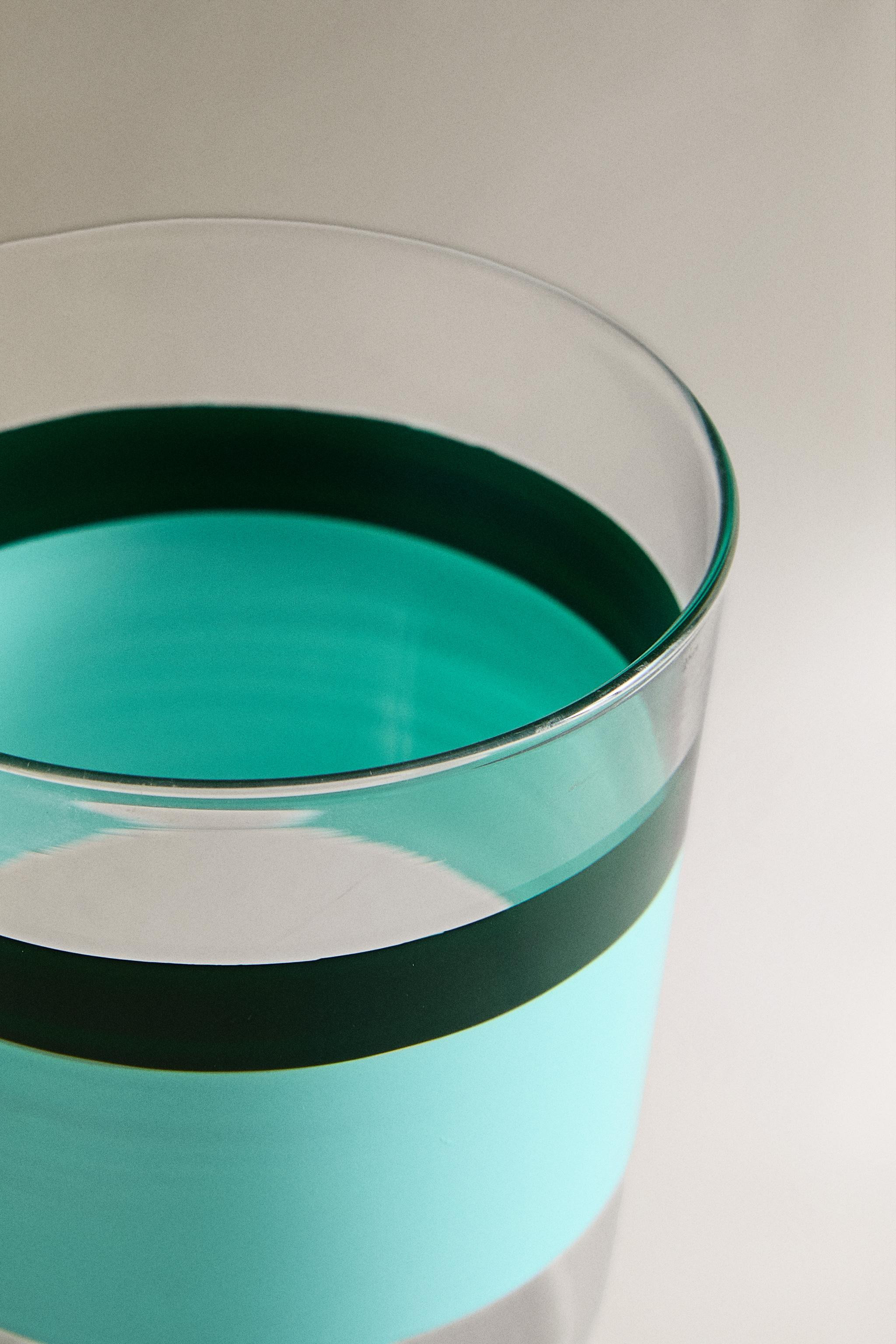 BOROSILICATE GLASS TUMBLER WITH STRIPES X COLLAGERIE | Zara US