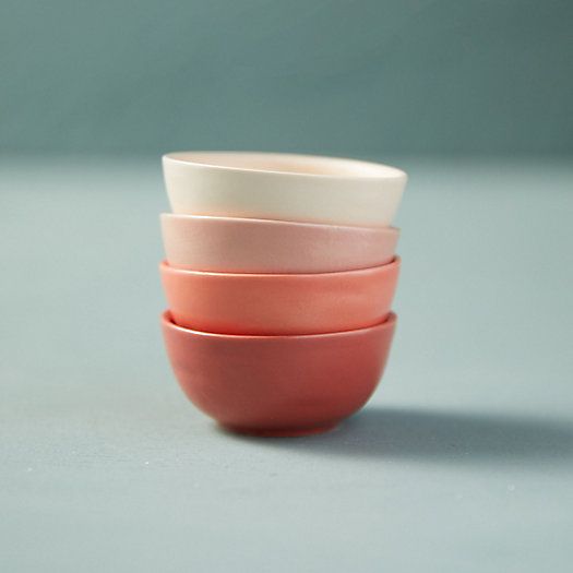 Ceramic Pinch Bowls, Pink Set of 4 | Terrain