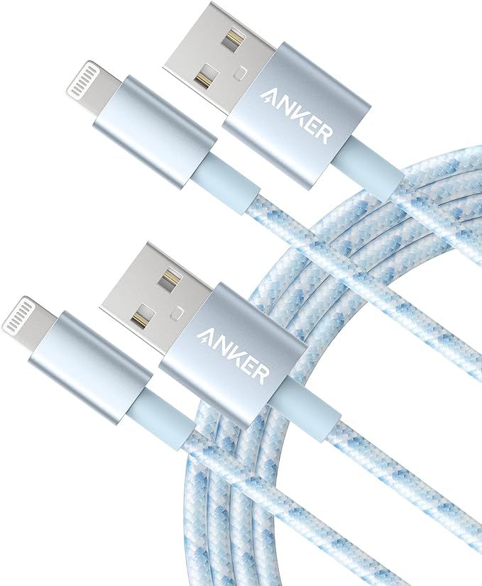 Anker 6ft Lightning Cable, 312 Cable, Premium Nylon USB-A to Lightning Cord, [2 pack] MFi Certifi... | Amazon (US)