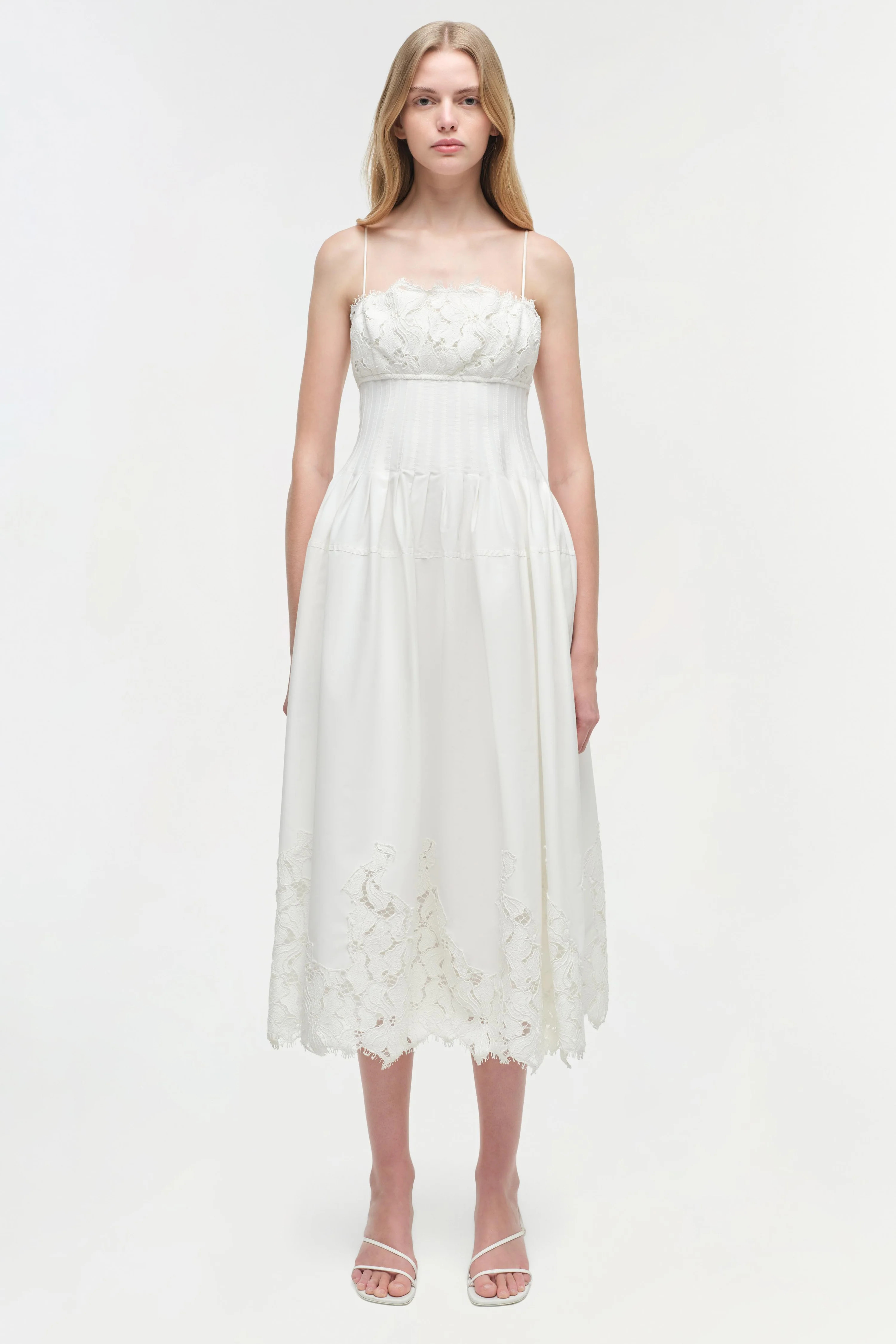 Lilianna Cotton Lace Midi Dress | Simkhai