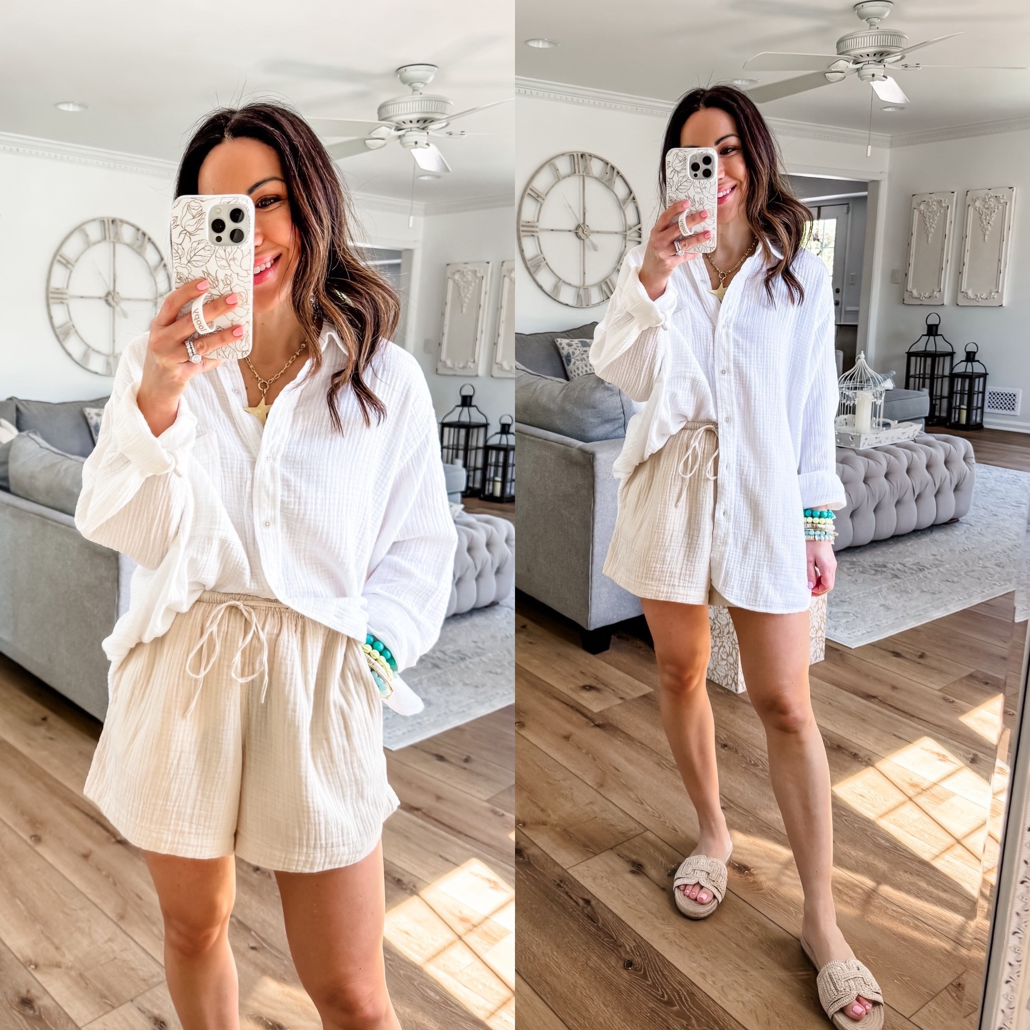 Code: TAMMY20 at Aerie thru 4/25. Small gauze, button-down shirt. Gauze shorts small.
@aerie 
#AeriePartner
#AerieREAL
#Aerie
#ad




#LTKSaleAlert #LTKxAerie #LTKPetite
