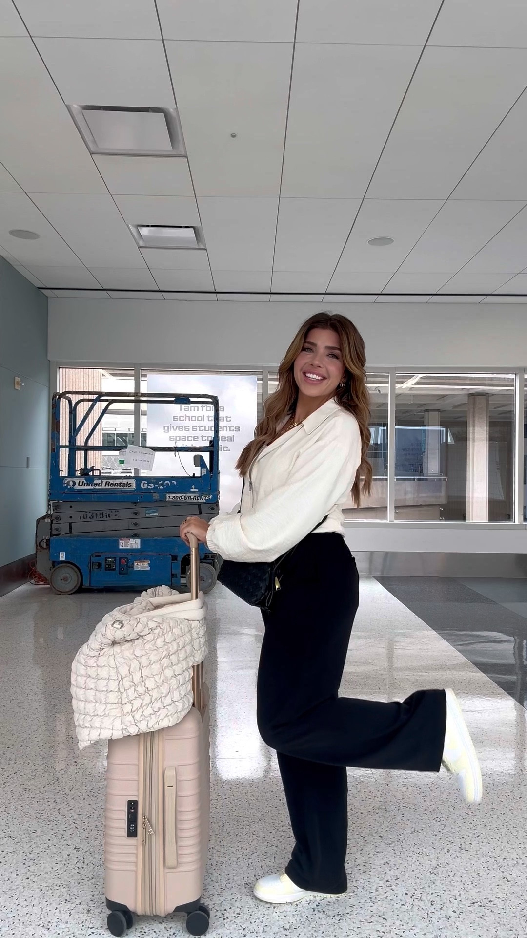 AIRPORT OUTFIT ✈️ wearing a small in the jacket, tank, and trousers, all fit tts. The jacket is great for traveling because it is lightweight with a relaxed fit! 

Airport Outfit, Travel Outfit, Airport OOTD, Travel OOTD, Madison Payne#LTKTravel 

#LTKStyleTip 

#LTKSeasonal