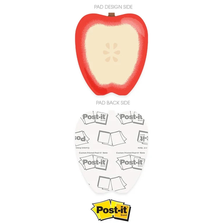 Apple Shaped Sticky Note Pad Assortment / 2 7/8\u201d x 3 1/4\u201d Modern Sticky Notes / Set Of ... | Walmart (US)