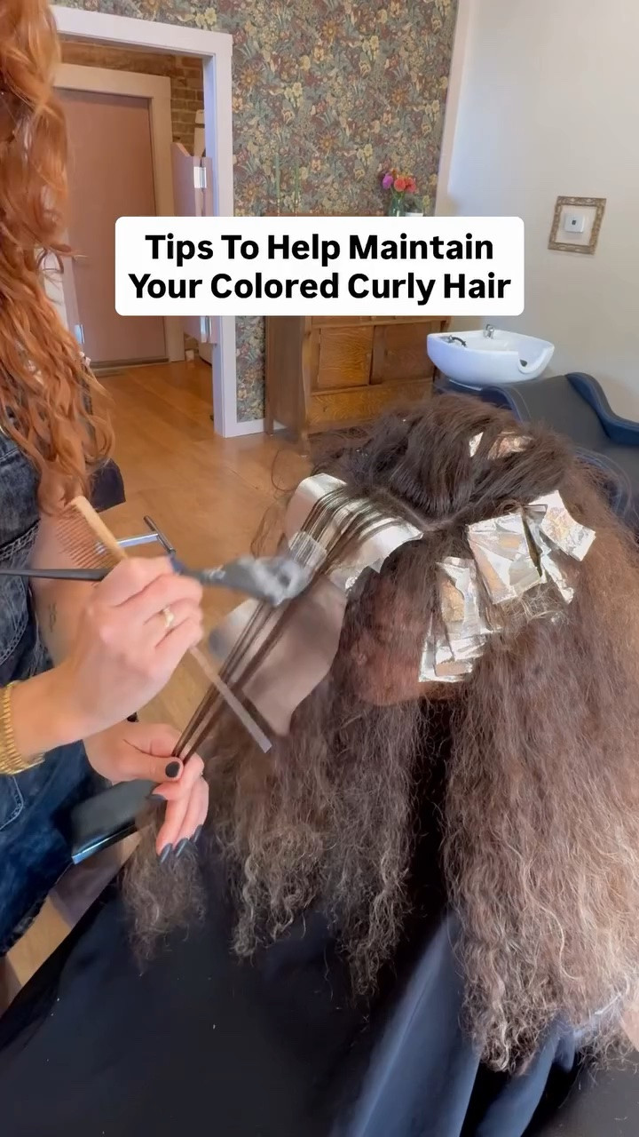 Caring for colored curly hair shouldn’t feel impossible… because it isn’t! 

You can absolutely still have beautiful, coiled, juicy curls after coloring your hair if you care for it properly!

Making sure your curls aren’t dried out plays a huge factor in your hair health. Not scalding the color on your hair and using the right conditioner and/or conditioning treatments to lock in that moisture will help to color stay and your hair remain healthy ♥️

I will always recommend using products that will protect the color while still cleansing and creating a fantastic curl pattern your texture is familiar with. Finding effective, color-safe products will be the key to extending the life of that color without fading or shifting.

I have some really awesome products I recommend to my clients who’ve dyed their hair, so comment COLOR-SAFE and I’ll send them your way!
.
.
.
#tipsforcoloredcurlyhair
#coloredcurls
#coloredhairtips
#curlyhairtipsandtricks
#colorsafeproducts