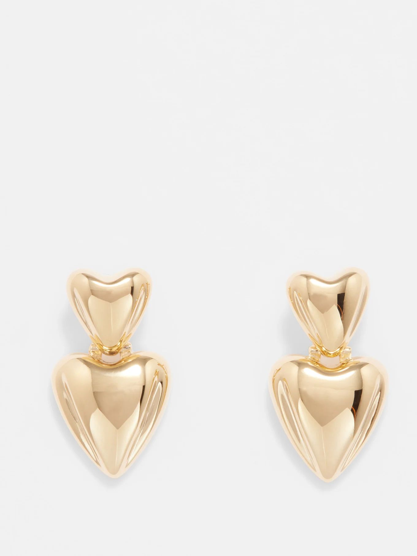 Heart 14kt gold-vermeil earrings | Matches (UK)