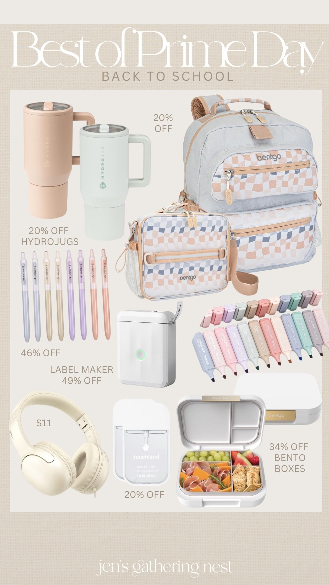 Best of prime day for back to school! Save with these Amazon finds that are beyond cute and all on sale 🤍✨

#AmazonFinds #AmazonPrime #PrimeDay #AmazonPrimeDay #AmazonBackToSchool #AmazonKids #BackToSchool #SchoolSupplies #Backpack #Lunchbox #WaterBottles #LabelMaker #HandSanitizer #BentoBox #AmazonSale 

#LTKFindsUnder50 #LTKKids #LTKSaleAlert