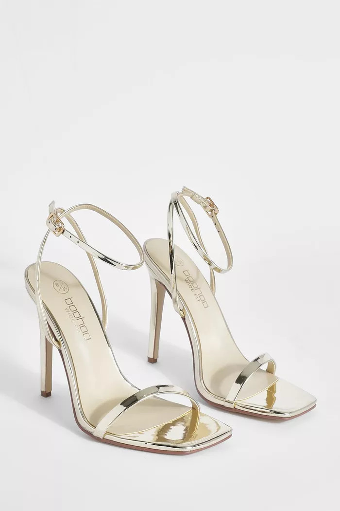 Wide Fit Barely There Stiletto Heels | Boohoo.com (UK & IE)