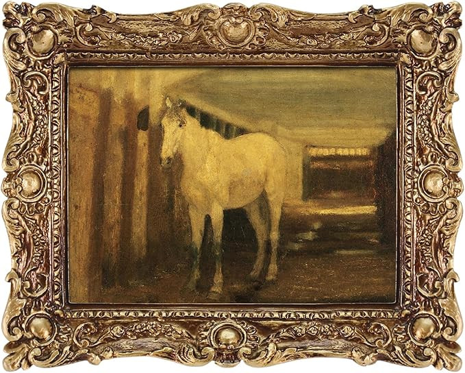 FOLKOR Framed Canvas Wall Art, Home Decor Horse Classical Wall Art Painting, Desk Decor, Canvas A... | Amazon (US)