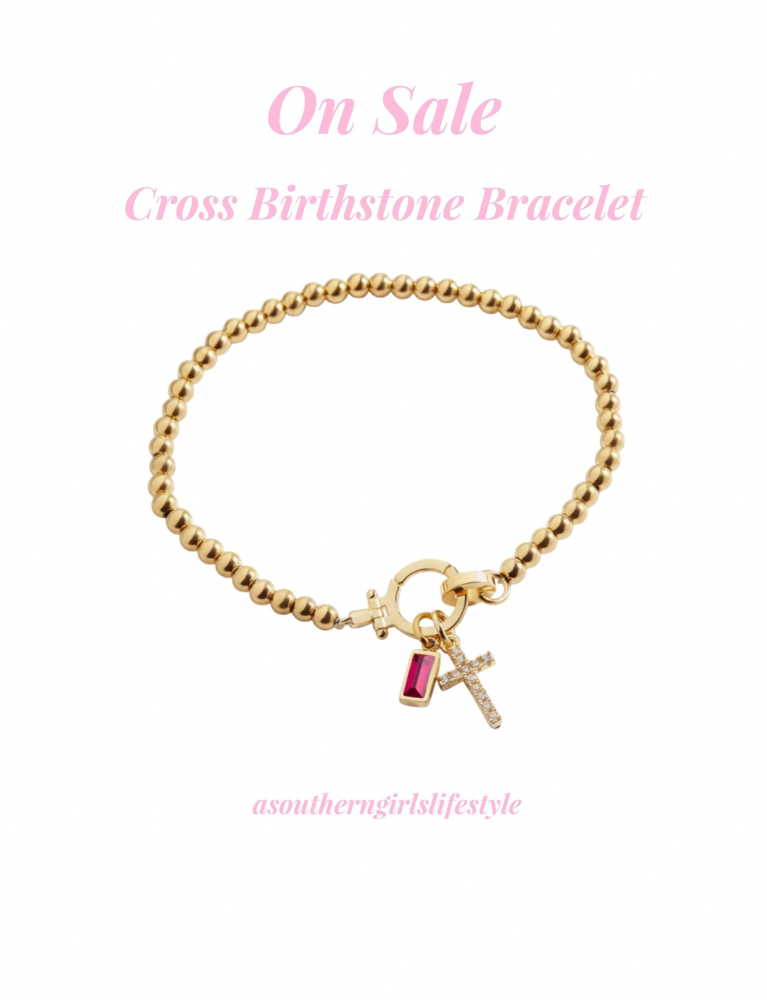 On Sale - Cross Charm Birthstone Bracelet - great gift idea! Stocking stuffer! 

Gifts for Her. Jewelry. Christmas Gift

#LTKSaleAlert #LTKSeasonal #LTKFindsUnder50