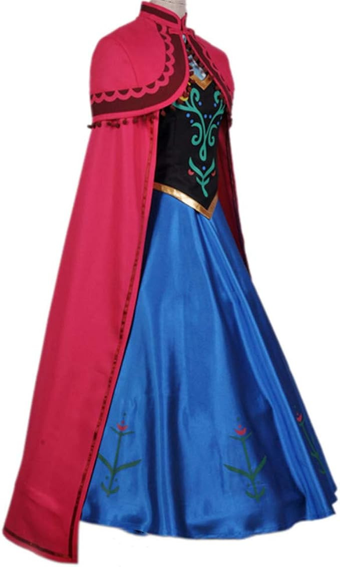 Tinyones Women Princess Costume Cosplay Dress Up Halloween Gown Outfit with Cloak | Amazon (US)