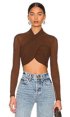 Bardot Aliyah Top in Chocolate from Revolve.com | Revolve Clothing (Global)
