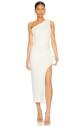 Bardot Rosalie Midi Dress in Orchid White from Revolve.com | Revolve Clothing (Global)