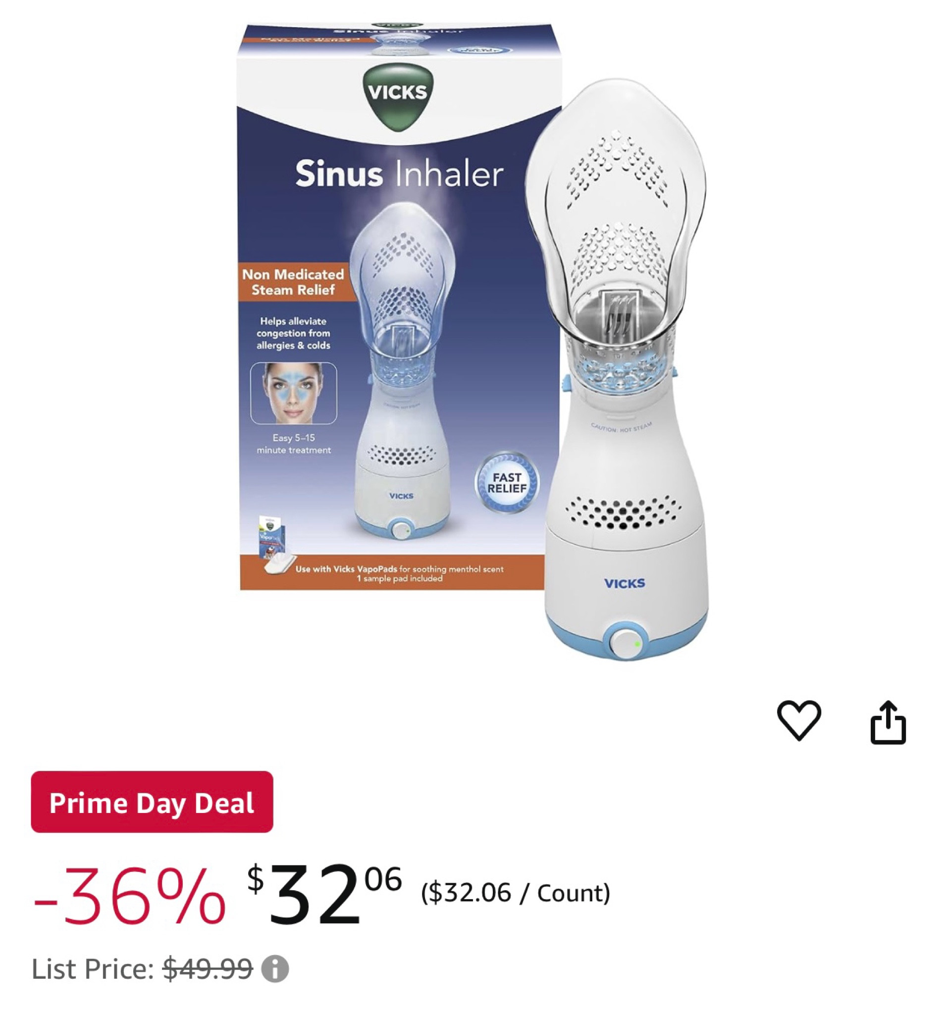 Prime Day Deal : This personal steamer is great if you struggle with congestion and/or sinus issues  

#LTKSaleAlert #LTKHome #LTKFindsUnder50