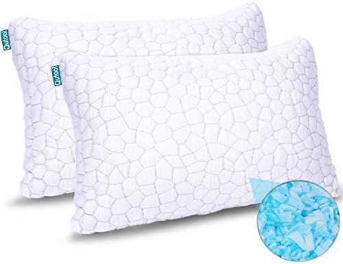 2-Pack Cooling Bed Pillows for Sleeping - Adjustable Gel Shredded Memory Foam Pillow - Hypoallerg... | Amazon (US)