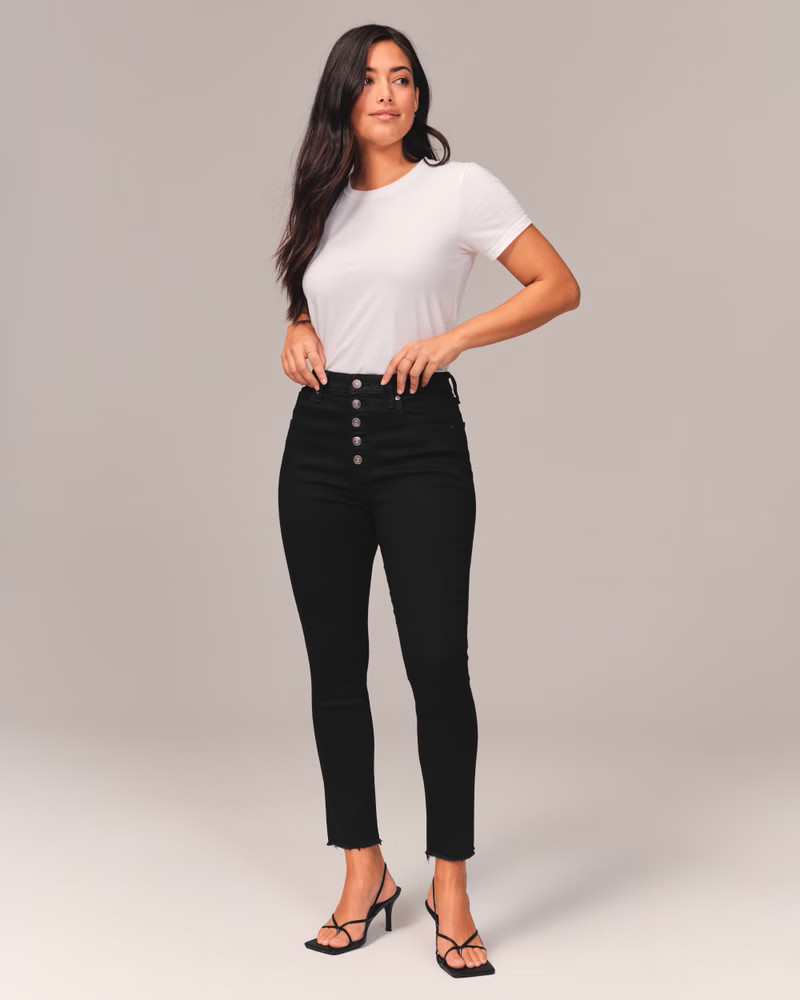 Curve Love High Rise Super Skinny Ankle Jeans | Abercrombie & Fitch (US)