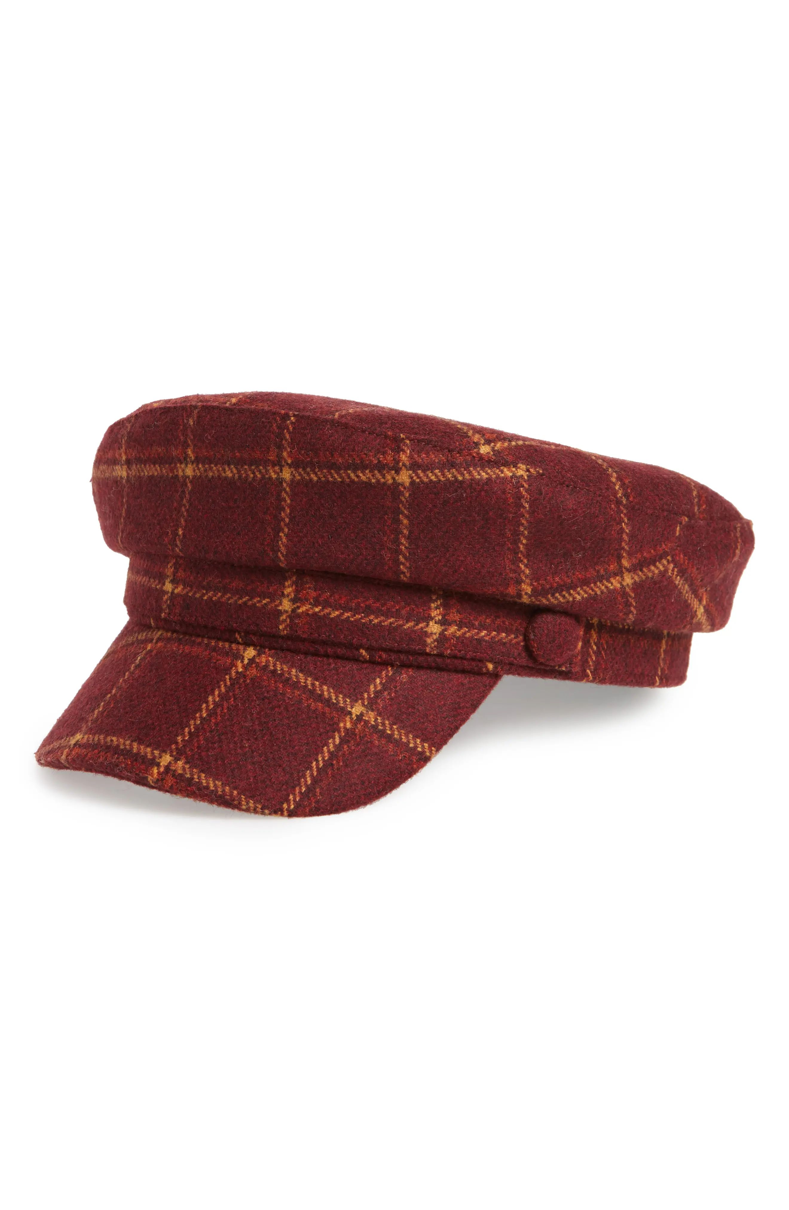 Menswear Plaid Baker Boy Hat | Nordstrom