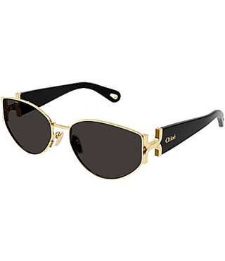 Chloe Women's Marcie 59mm Oval Sunglasses - Shiny Solid Black/Grey | Dillard's