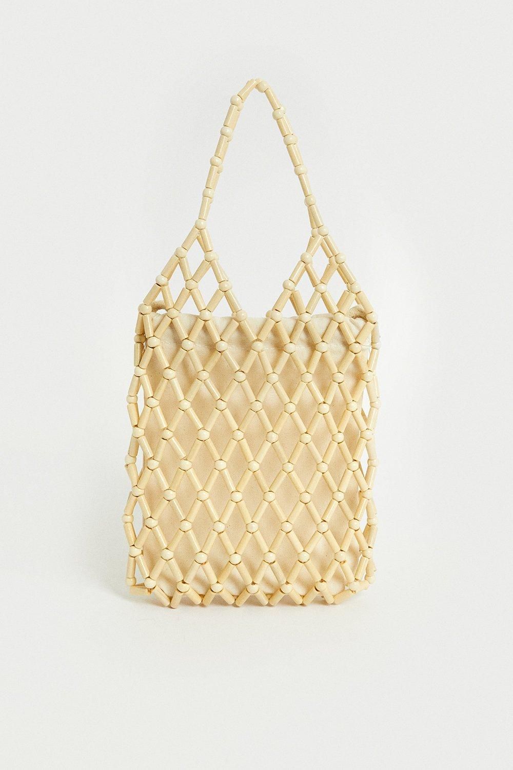 Wooden Detail Small Bag | Warehouse UK & IE