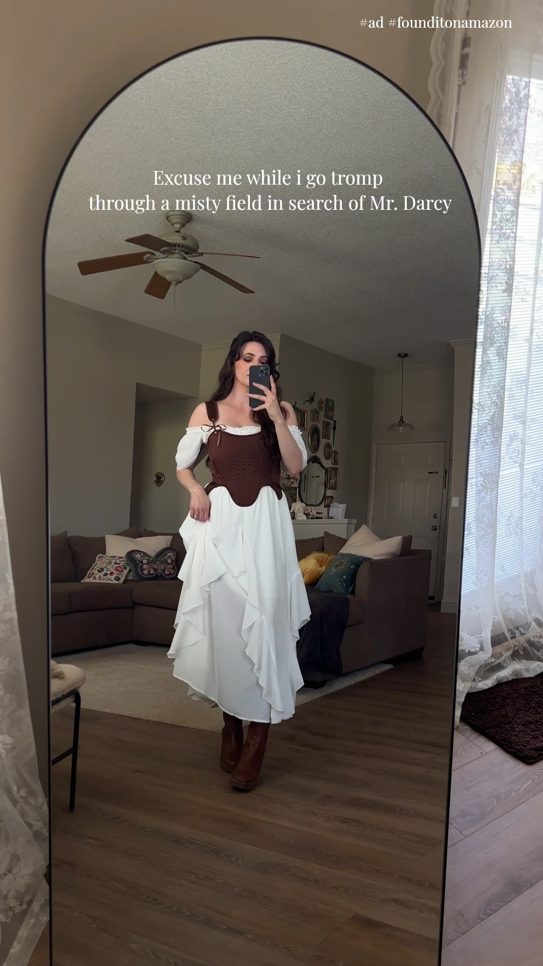 Romantic and whimsical spring outfit. Channeling my inner Elizabeth Bennet. 🤎🧺

@amazon #ad #founditonamazon

#LTKootd #LTKSeasonal