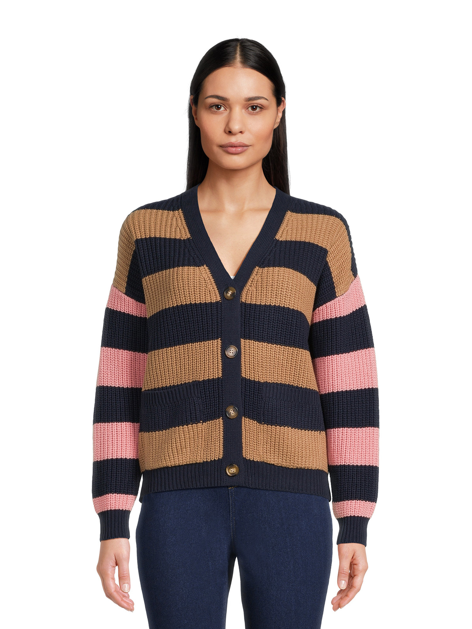 Time and Tru Women's Midweight Boyfriend Cardigan | Walmart (US)