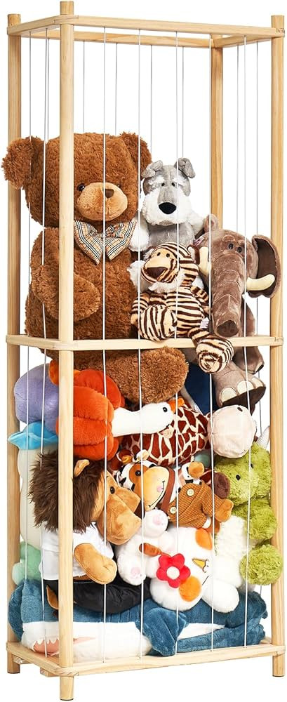 Extra Large Stuffed Animal Zoo Storage,59" Tall Wooden Stuffed Animal Cage, Toy Cage for Stuffed ... | Amazon (US)