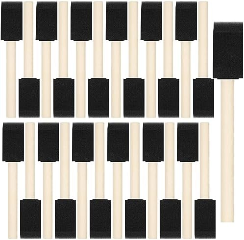 40 Pcs Foam Brush,1” Foam Paint Brushes, Wood Handle Sponge Paint Brush, Brushes for Painting f... | Amazon (US)