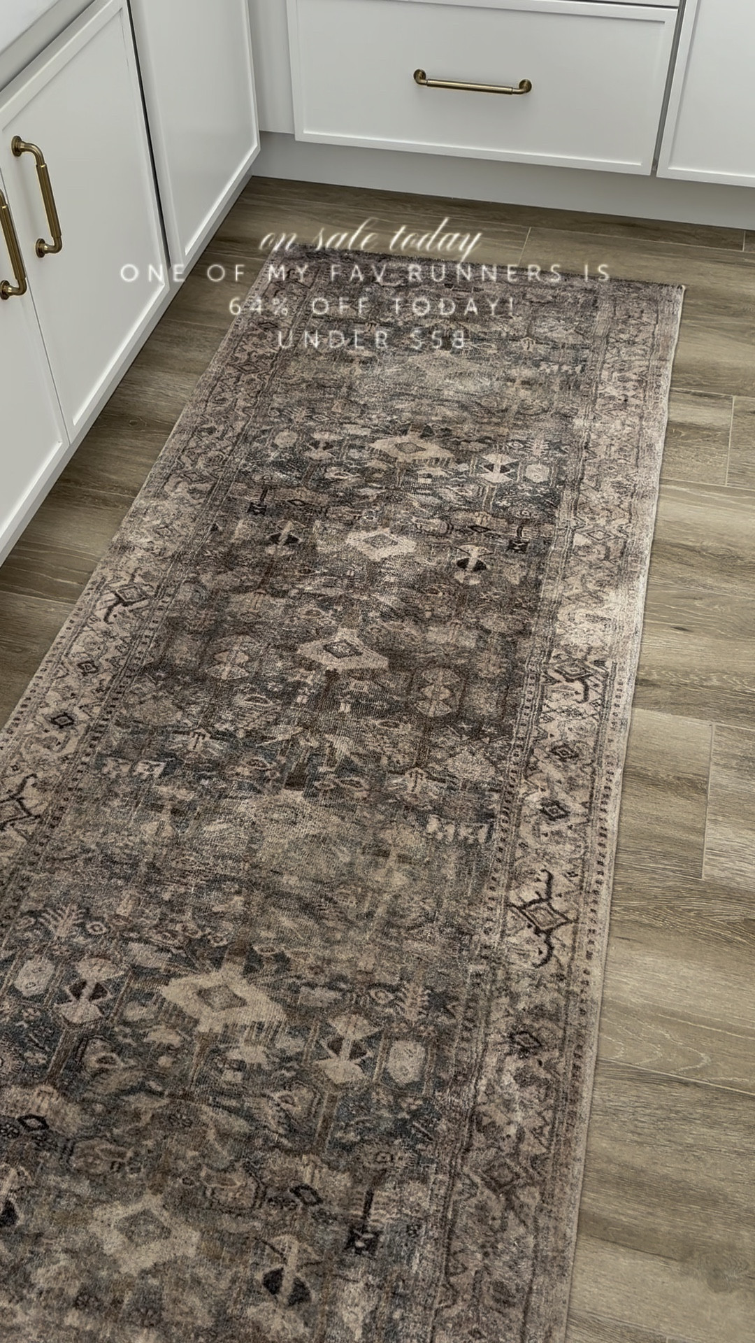 One of my favorite runners is 64% off today! It’s under $58 and SO SOFT.
The colors are absolutely stunning and I get so many compliments on it. Mine is in the kitchen 🤎

#rug #runner #salealert #homefind #homedecor #wayfair #loloi #vintagerug #vintagerunner #softrunner #kitchenrunner #kitchenrug #kitchendecor #homedecorfind #dealoftheday #modernorganic 

#LTKSaleAlert #LTKHome #LTKFindsUnder100