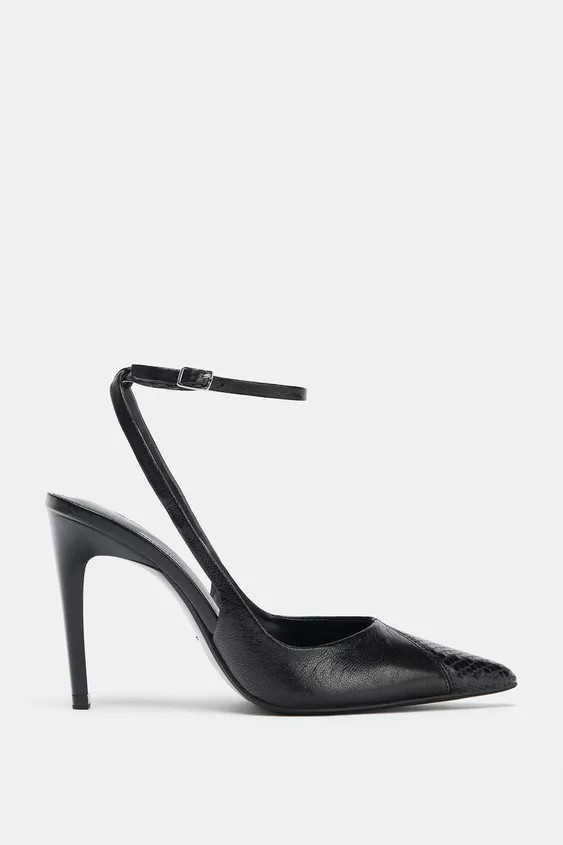 LEATHER HIGH-HEEL SHOES | Zara UK