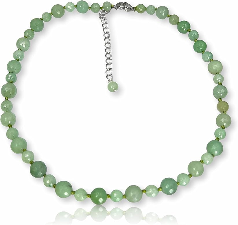 MGR MY GEMS ROCK! Beaded Semi Precious Stone Alternating Stone or Same Stone Collar or Choker Nec... | Amazon (US)