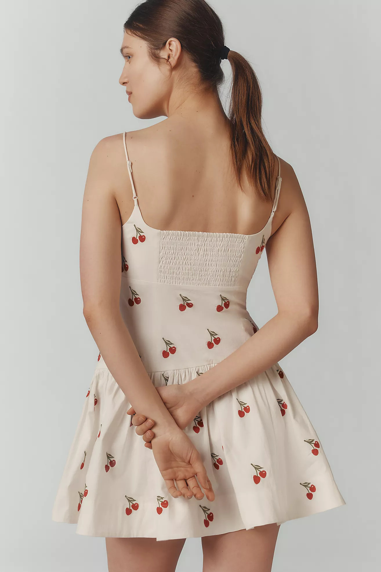 Maeve Sweetheart Drop-Waist Mini Dress | Anthropologie (US)