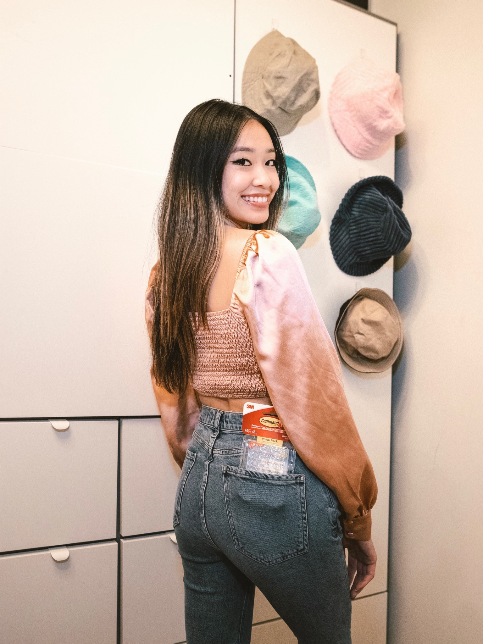 #ad Still developing 📸🎞️🏡 lil film montage of me decorating my new place ✨ Especially when you’re in a dorm or apartment, it’s hard to go all out customizing your space without leaving holes or marks 😬 Luckily I’ve got @command in my back pocket for all my organizing needs! I used my accessories to make a wall display and I love the pop of color, plus my hats won’t get squished in my closet anymore! Linked the @target items used to transform my space on my @shop.ltk https://liketk.it/4gYkw #Target #TargetPartner #CommandDoNoHarm. Let me know what you think of my makeover and if you have any tips & tricks for decorating your place 💕 

#LTKU #LTKBacktoSchool #LTKFind