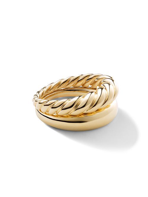 Pure Form 18K Yellow Gold Rings/Set of 2 | Saks Fifth Avenue