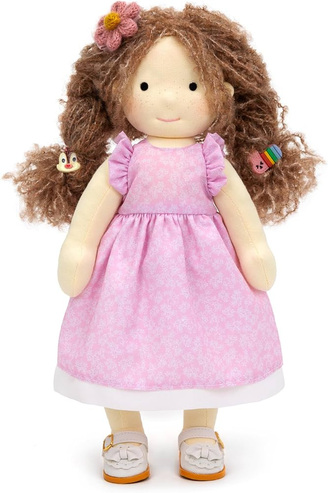 Handmade Waldorf Doll- Amy 12", Soft Girl Rag Doll with Cute Stuffed Plush, Ideal Present for Bab... | Amazon (US)