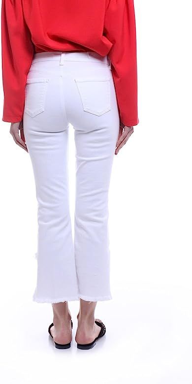 J Brand womens Selena Cropped Jeans White (Chalk) | Amazon (US)