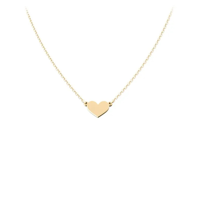 Engravable Heart Charm Necklace | Jewlr