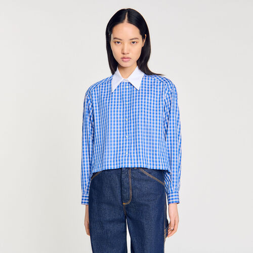 Short checked shirt | Sandro US | Sandro-Paris US