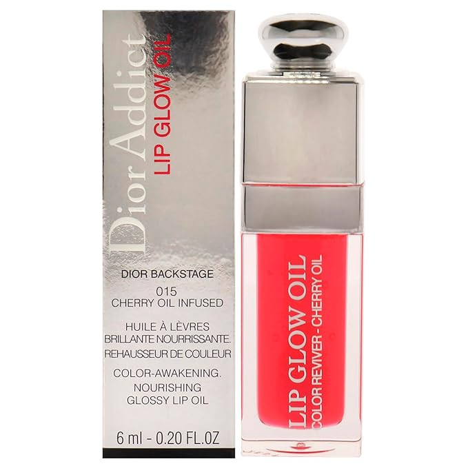 Dior Christian Addict Lip Glow Oil - 015 Cherry Lip Oil Women 0.2 oz, Glossy finish | Amazon (US)