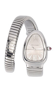 FWRD Renew Bulgari Serpenti Tubogas Watch in Silver from Revolve.com | Revolve Clothing (Global)