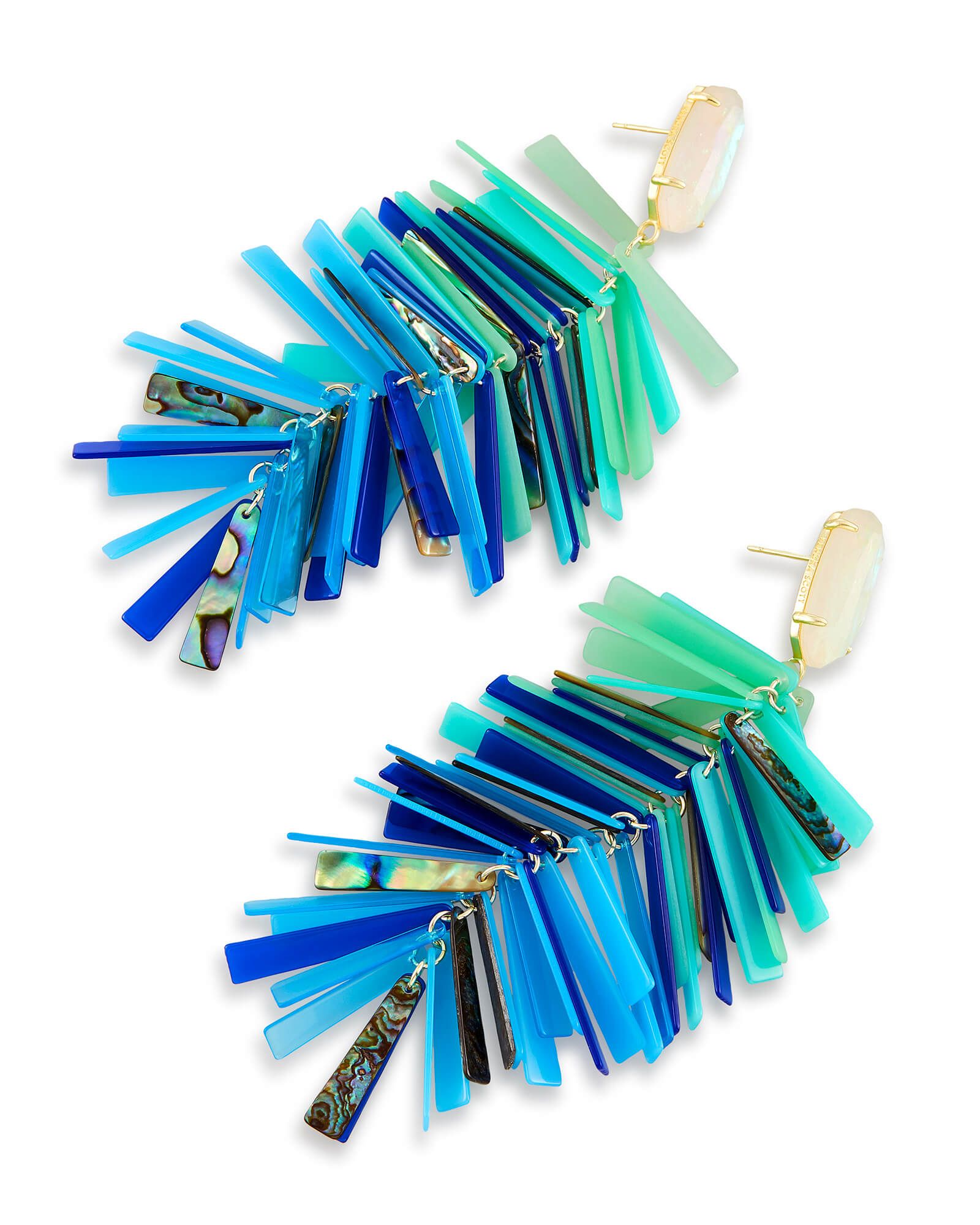 Justyne Statement Earrings in Blue Mix | Kendra Scott