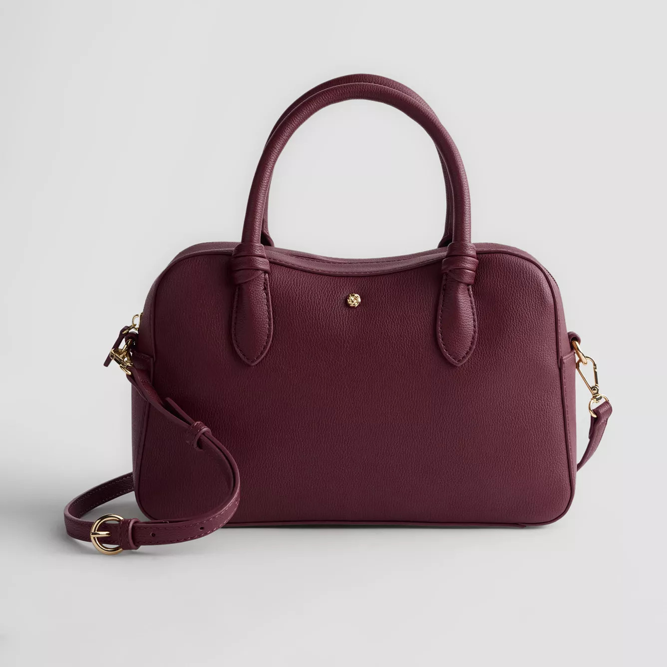 LC Lauren Conrad Ellery Curved Knot Satchel Bag | Kohl's