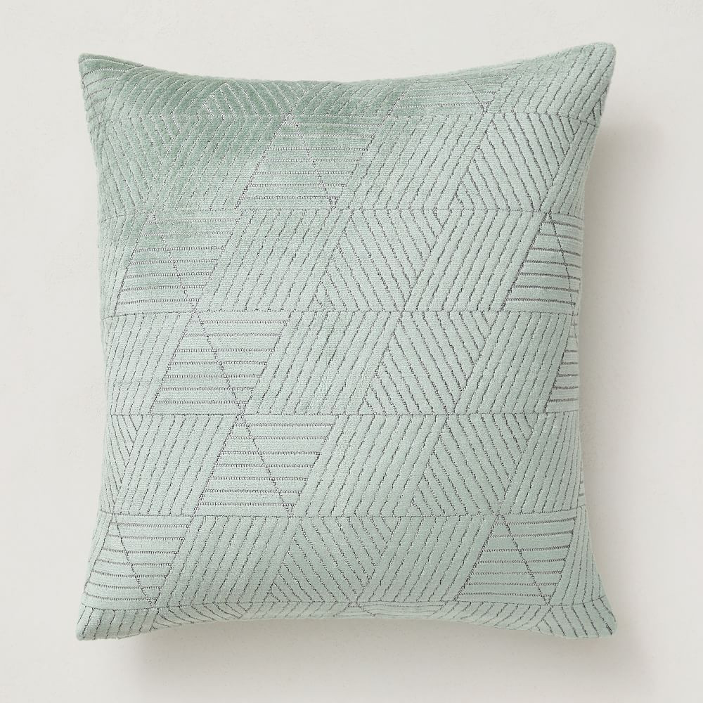 Geo Facet Jacquard Velvet Pillow Cover | West Elm (US)