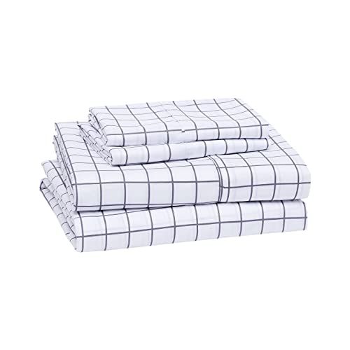 Amazon Basics Lightweight Super Soft Easy Care Microfiber Bed Sheet Set with 14” Deep Pockets - Full | Amazon (US)