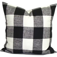 Black Pillow, BLACK Throw Pillow, Pillow Cover, Plaid Pillow, Buffalo Check Pillow, Buffalo Plaid. Euro Sham Farmhouse Decor. Cushion. cm | Etsy (US)
