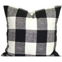 Black Pillow, BLACK Throw Pillow, Pillow Cover, Plaid Pillow, Buffalo Check Pillow, Buffalo Plaid. Euro Sham Farmhouse Decor. Cushion. cm | Etsy (US)