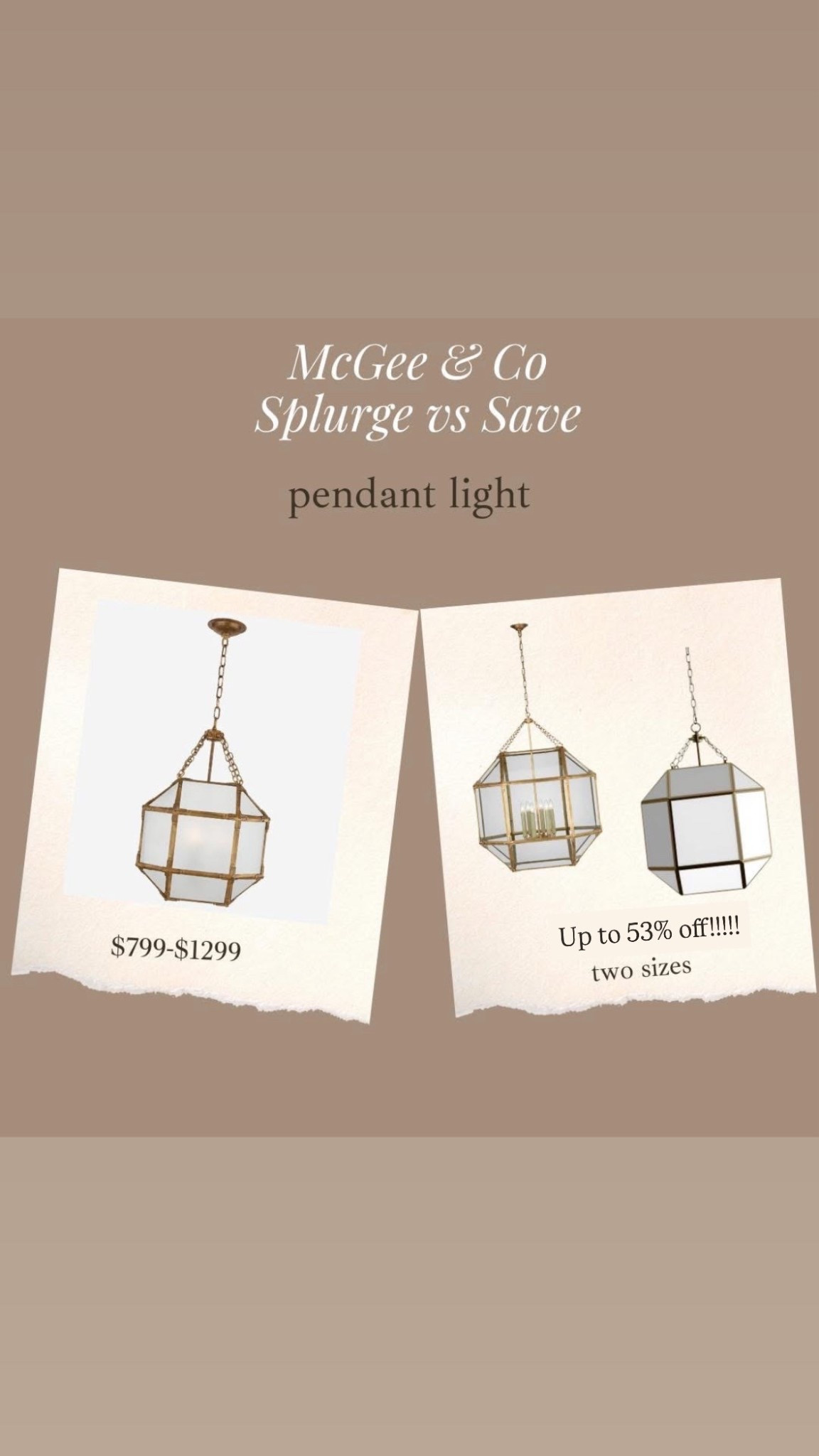 Oooooh my goodness 😍😍😍 I just found this stunning pendant light that is nearly identical to McGee & Co famous light!!!!! Up to 53% off right now!!



#LTKSaleAlert #LTKHome
