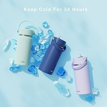 Oisiz Kids Water Bottle with Straw Lid 14oz, Vacuum Insulated 316 Stainless Steel Water Bottles f... | Amazon (US)